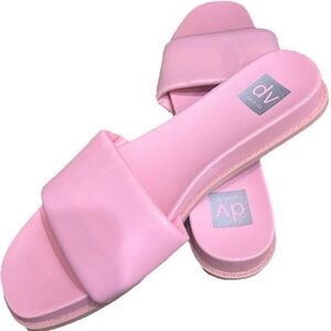 DV by Dolce Vita Women's Light Pink Slide Sandals Size 10